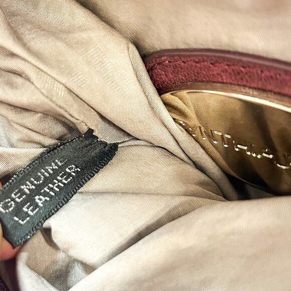 NWOT Cynthia Rowley Burgundy Leather Runway Shoulder Crossbody Bag Tassel Detail - Picture 7 of 7